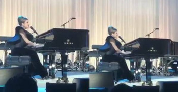 VÍDEO: Lady Gaga actúa en el 70 cumpleaños de Elton John