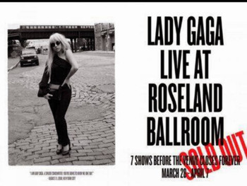 La historia de la foto de Lady Gaga en el cartel del Roseland Ballroom